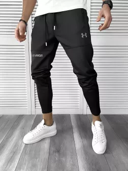 Pantaloni de trening conici negri B9869 D3-5.2