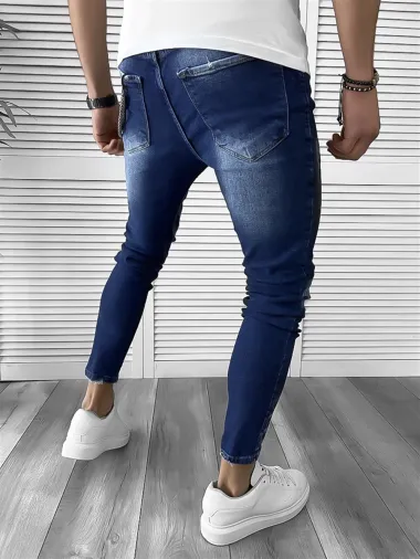 Blugi barbati conici albastri 367 G2