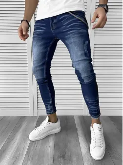 Blugi barbati conici albastri 367 G2