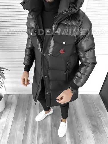 Geaca barbati groasa neagra de iarna B9798 57-3