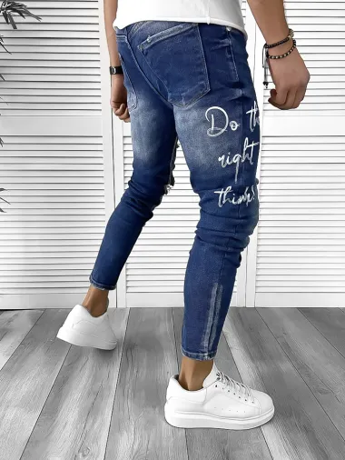 Blugi barbati conici albastri 352 M3-2.1