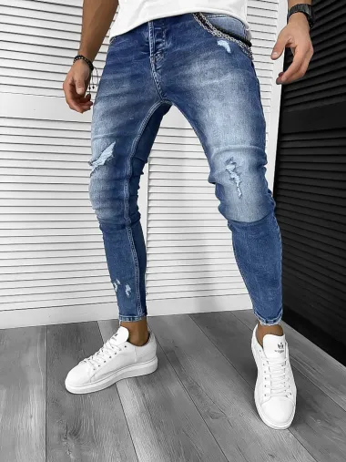 Blugi barbati conici albastri 371 M3-4.2