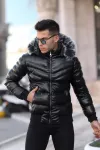 Geaca barbati groasa de iarna neagra B9786 61
