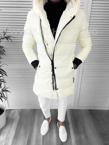 Geaca barbati groasa alba de iarna 1100 57-1