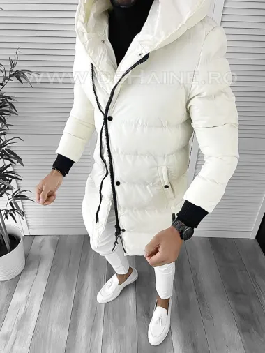 Geaca barbati groasa alba de iarna 1100 57-1