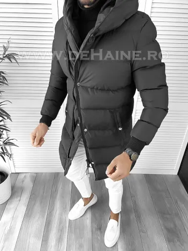 Geaca barbati groasa neagra de iarna 1100 66-5