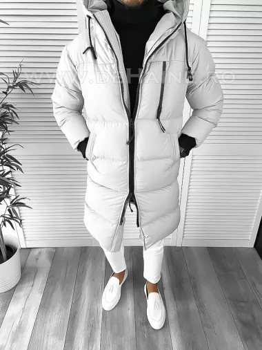 Geaca barbati groasa gri de iarna 8041 