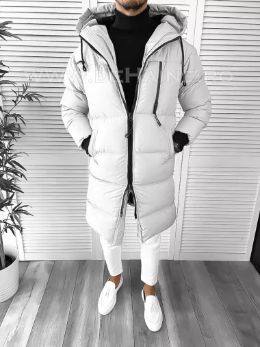 Geaca barbati groasa gri de iarna 8041 