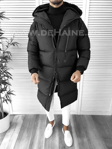 Geaca barbati groasa neagra de iarna 8041 D0-4