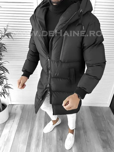 Geaca barbati groasa neagra de iarna 8041 D0-4