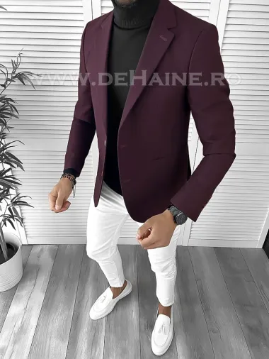 Sacou barbati slim fit grena B9747 P18-1.1