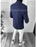 Sacou barbati slim fit bleumarin in carouri B9752 P18-1.1