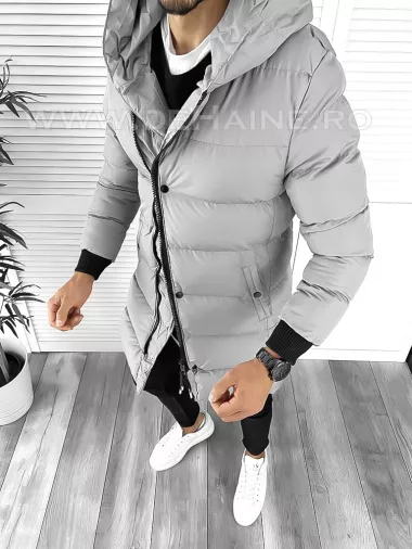 Geaca barbati groasa gri de iarna 1100 T11-1