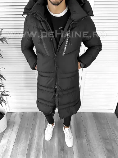 Geaca barbati groasa neagra de iarna 1550 57-4