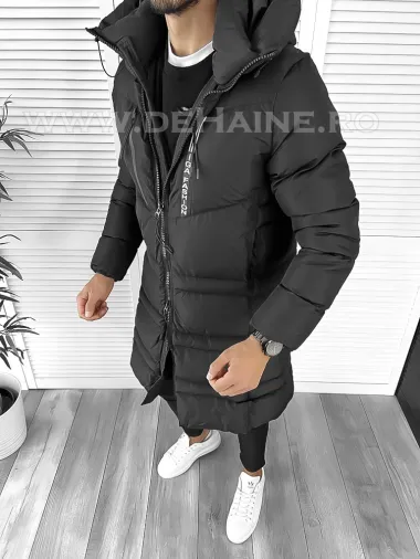 Geaca barbati groasa neagra de iarna 1550 57-4