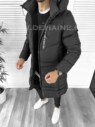 Geaca barbati groasa neagra de iarna 1550 57-4