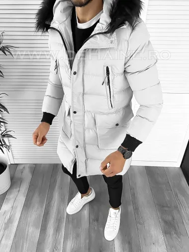 Geaca barbati groasa gri de iarna 5040 57-4