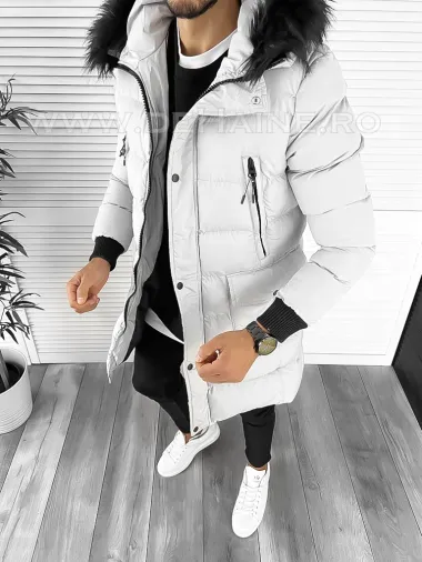 Geaca barbati groasa gri de iarna 5040 57-4