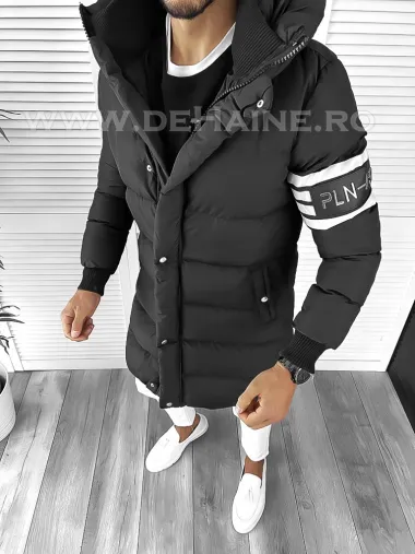 Geaca barbati groasa neagra de iarna 9020 76-5