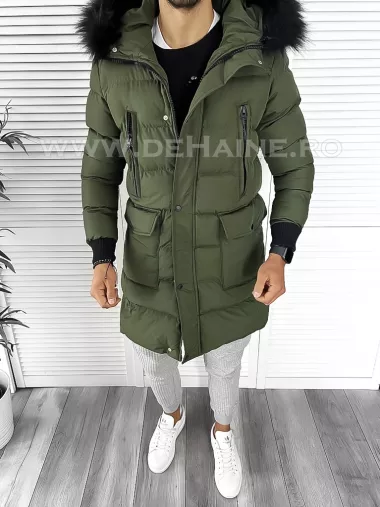 Geaca barbati groasa kaki de iarna 5040 59-3