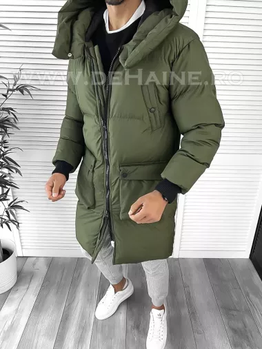 Geaca barbati groasa kaki de iarna 8021 T11-1