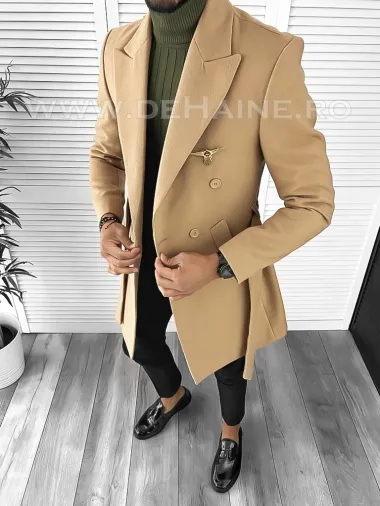 Palton barbati bej B9554 D2-5.2