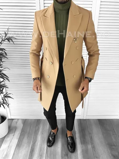 Palton barbati bej B9554 D2-5.2