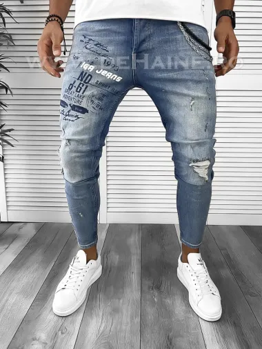 Blugi barbati conici albastri 363 G5-2