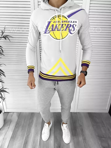 Hanorac barbati alb slim fit K013 N3-3