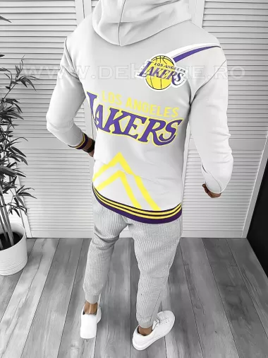 Hanorac barbati alb slim fit K013 N3-3