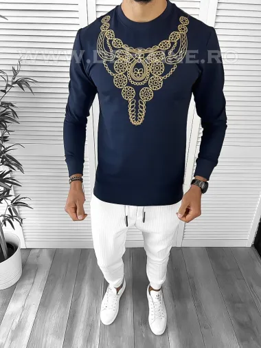 Bluza barbati bleumarin slim fit 2557 89-2