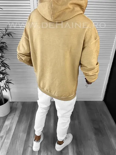 Hanorac barbati slim fit bej K113 85-3.3