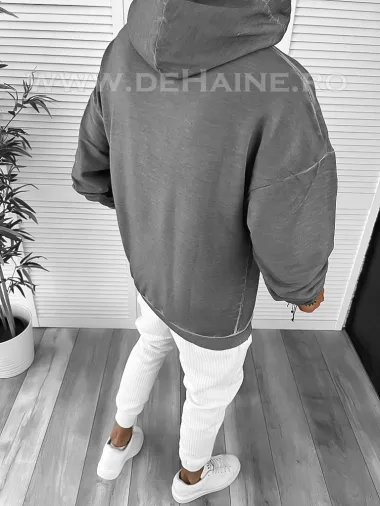 Hanorac barbati slim fit gri deschis K113 O2-3.1