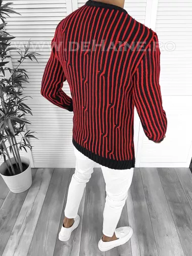 Pulover barbati gros slim fit grena T3575 U4-1 i2-4