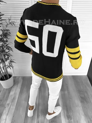 Pulover barbati gros slim fit negru ZR T3609 P20-5.2