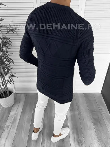 Pulover barbati gros slim fit bleumarin T3614 I3-1.1