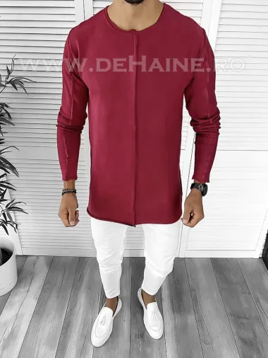 Bluza barbati grena slim fit T3654 X31-3