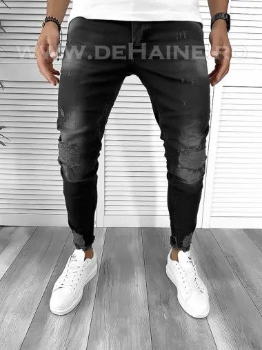 Blugi barbati conici negri B9483 M3-2.1