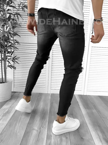 Blugi barbati conici negri B9483 M3-2.1