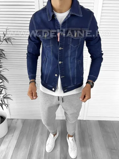 Geaca barbati de blugi bleumarin B9428 O3-3.1