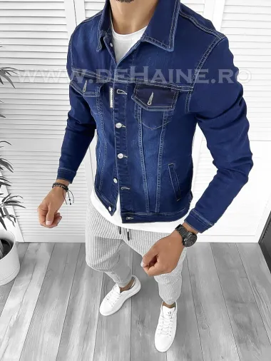 Geaca barbati de blugi bleumarin B9428 O3-3.1