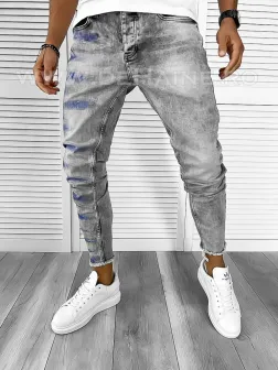 Blugi barbati conici gri CU MIC DEFECT DEF9433 M3-4.1
