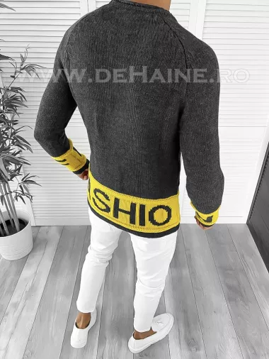 Pulover barbati gros slim fit gri ZR T3580 103-3