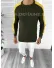 Pulover barbati gros slim fit kaki T3586 i17-3.1/U3.2