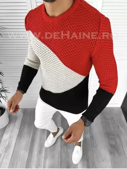 Pulover barbati gros slim fit negru T3602 111-1/ U3-3