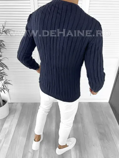 Pulover barbati gros slim fit bleumarin T3611 i15-2.1