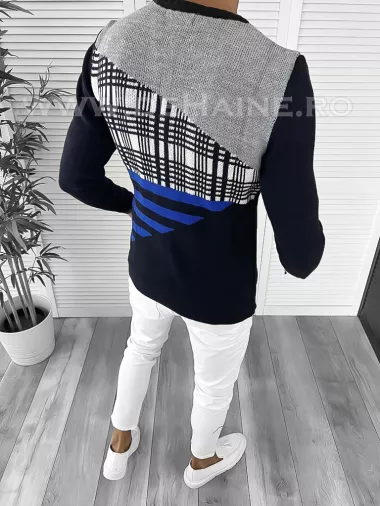 Pulover barbati gros slim fit bleumarin T3625 102-2/U2-2 Pulover barbati gros slim fit bleumarin T3625 102-2/U2-2