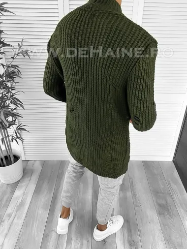 Cardigan barbati kaki slim fit ZR T3639 P18-3.3
