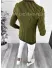 Pulover barbati gros slim fit kaki T3575 105