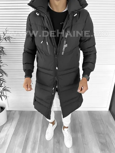 Geaca barbati groasa neagra de iarna 1551 57-3